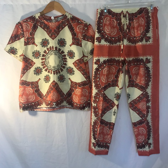Valentino Matching Print Silk Set - Picture 2 of 9